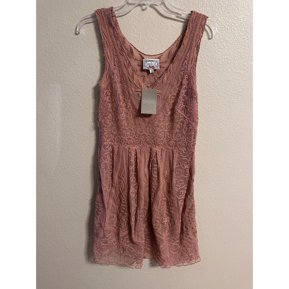 Baraschi Anthropologie Embroidered Dress Size 8 Sleeveless Pink -  mordernwear.com